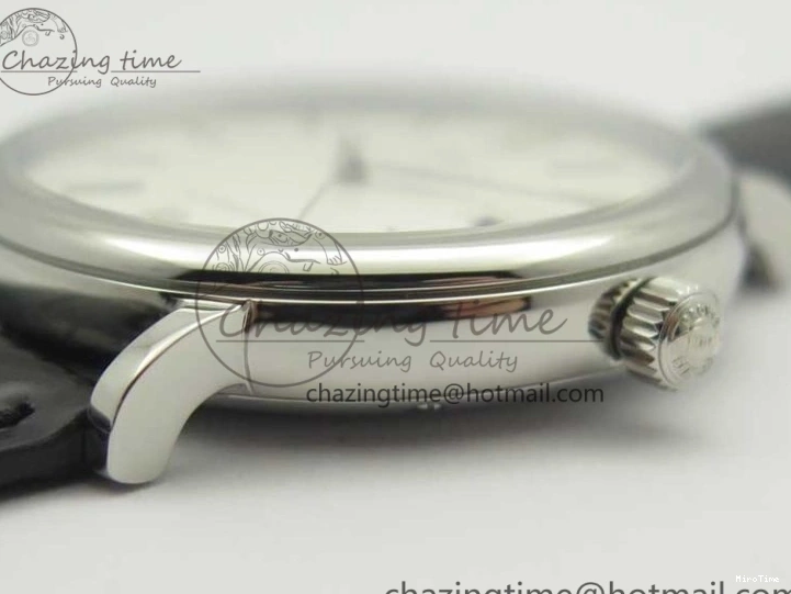 MIROTIME 0730 Portofino Automatic SS MKF 1:1 Best Edition White Dial On Black Leather Strap MIYOTA 9015 V Original 7204